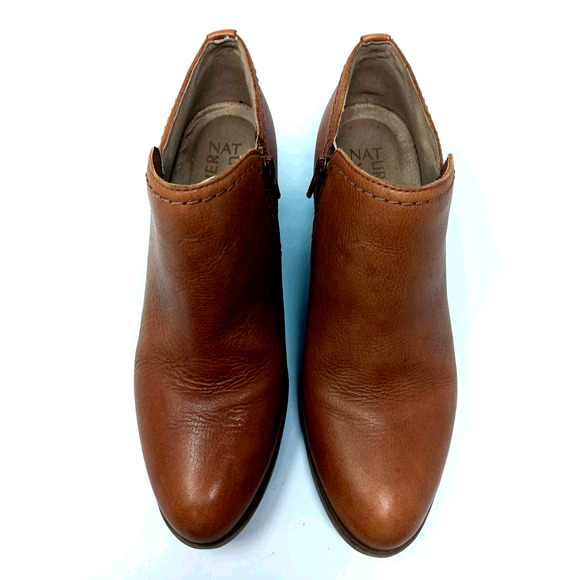 Naturalizer Zarie Women' Sz 9.5M Ankle Boots Booties Brown Zip Up Casual Comfort - Picture 6 of 8